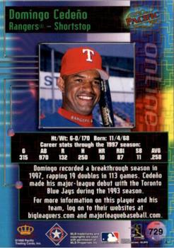 1998 Pacific Online - Red #729 Domingo Cedeno Back