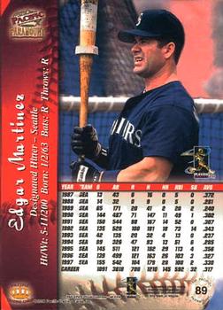 1998 Pacific Paramount #89 Edgar Martinez Back