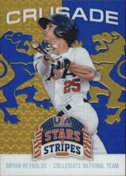 2015 Panini USA Baseball Stars & Stripes - Crusade Blue #17 Bryan Reynolds Front