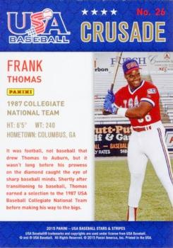 2015 Panini USA Baseball Stars & Stripes - Crusade Blue #26 Frank Thomas Back