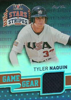 2015 Panini USA Baseball Stars & Stripes - Game Gear Materials Longevity Holofoil #98 Tyler Naquin Front