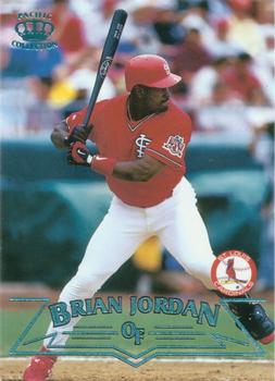 1998 Pacific - Platinum Blue #413 Brian Jordan Front