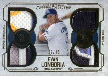 2015 Topps Museum Collection - Primary Pieces Quad Relics Gold #PPQR-EL Evan Longoria Front