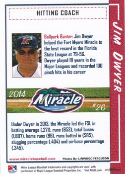 2014 Grandstand Fort Myers Miracle #NNO Jim Dwyer Back