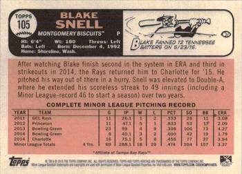 2015 Topps Heritage Minor League #105 Blake Snell Back