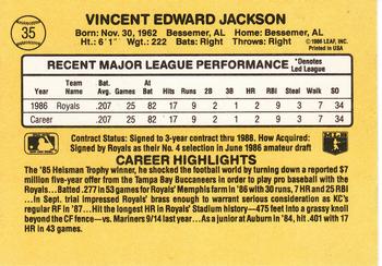 1987 Donruss #35 Bo Jackson Back