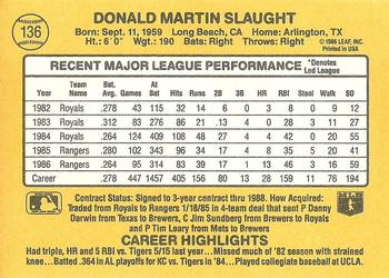 1987 Donruss #136 Don Slaught Back