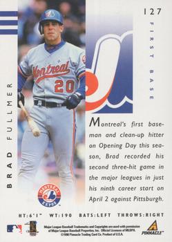 1998 Pinnacle Performers - Peak Performers #127 Brad Fullmer Back