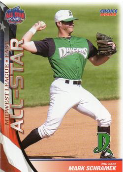 2003 Choice Midwest League All-Stars #28 Mark Schramek Front