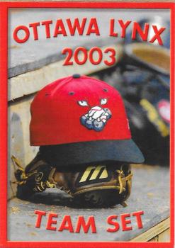 2003 Choice Ottawa Lynx #NNO Checklist Front