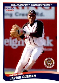 2003 Choice Williamsport Crosscutters #10 Javier Guzman Front