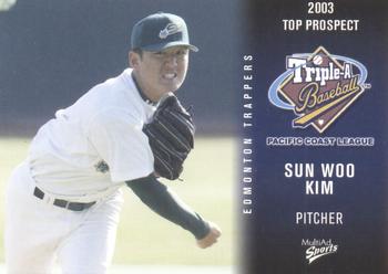 2003 MultiAd Pacific Coast League Top Prospects #23 Sun Woo Kim Front
