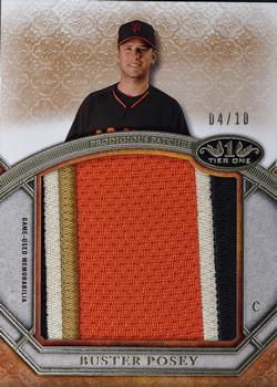 2015 Topps Tier One - Prodigious Patches #PP-BP Buster Posey Front