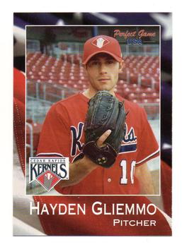 2003 Perfect Game Cedar Rapids Kernels #5 Hayden Gliemmo Front