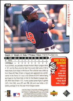 1998 Collector's Choice #158 Torii Hunter Back