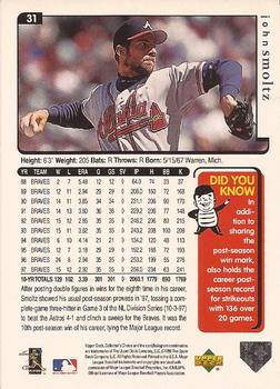 1998 Collector's Choice #31 John Smoltz Back