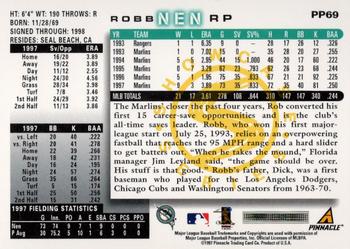 1998 Score - Showcase Series #PP69 Robb Nen Back