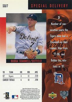 1998 Collector's Choice - StarQuest #SQ17 Bubba Trammell Back