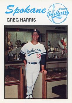 1986 University City Spokane Indians #NNO Greg Harris Front