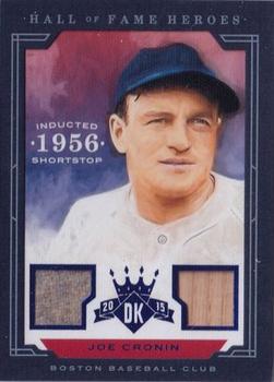 2015 Panini Diamond Kings - HOF Heroes Framed Blue Materials #19 Joe Cronin Front