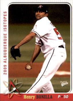 2009 MultiAd Albuquerque Isotopes #8 Henry Bonilla Front