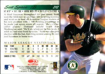 1998 Donruss #212 Scott Spiezio Back