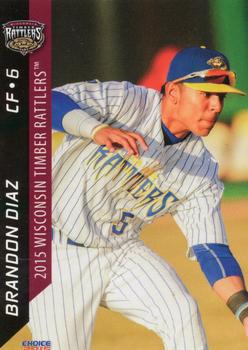 2015 Choice Wisconsin Timber Rattlers #06 Brandon Diaz Front
