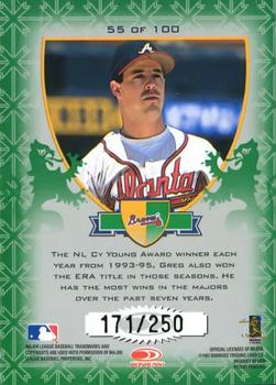 1998 Donruss - Crusade Green #55 Greg Maddux Back