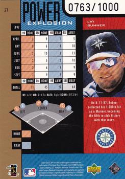 1998 SPx Finite - Radiance #37 Jay Buhner Back