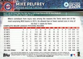 2015 Topps Update #US206 Mike Pelfrey Back