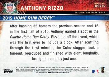 2015 Topps Update #US235 Anthony Rizzo Back