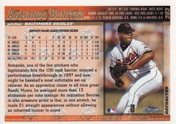 1998 Topps Chrome - Refractors #203 Armando Benitez Back