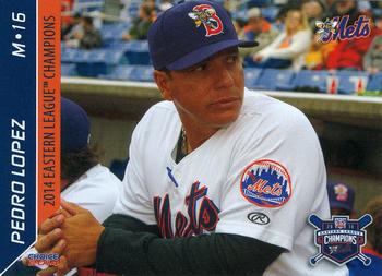 2014 Choice Binghamton Mets Eastern League Champions #6 Pedro Lopez Front