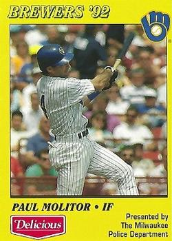 1992 Milwaukee Brewers Police #NNO Paul Molitor Front