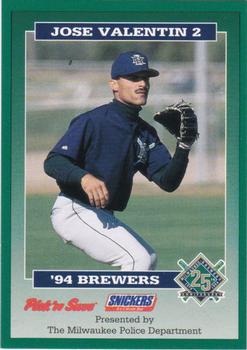 1994 Milwaukee Brewers Police #NNO Jose Valentin Front