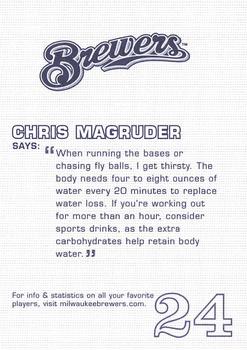 2005 Milwaukee Brewers Police #NNO Chris Magruder Back