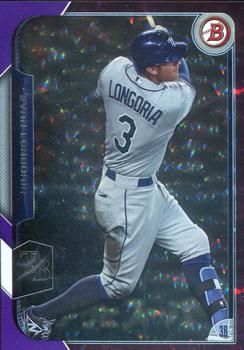 2015 Bowman - Purple Ice #77 Evan Longoria Front