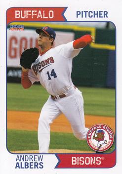 2015 Choice Buffalo Bisons #1 Andrew Albers Front