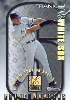 1998 Donruss Elite - Prime Numbers #2c Frank Thomas Front