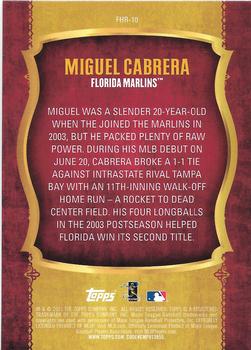 2015 Topps - First Home Run Silver (Series Two) #FHR-10 Miguel Cabrera Back
