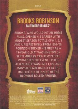 2015 Topps - First Home Run Silver (Series Two) #FHR-3 Brooks Robinson Back