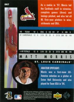 1998 Upper Deck - Destination Stardom #DS7 Matt Morris Back