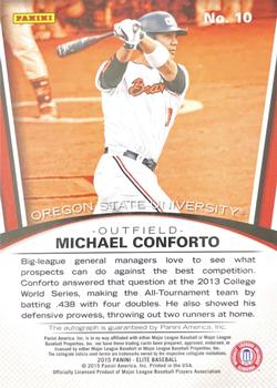 2015 Panini Elite - Collegiate Legacy Signatures #10 Michael Conforto Back