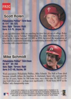 1999 Bowman's Best - Franchise Favorites Autographs #FR2C Scott Rolen / Mike Schmidt Back