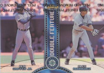 1999 Finest - Double Feature Dual Refractors #DF1 Ken Griffey Jr. / Alex Rodriguez  Front