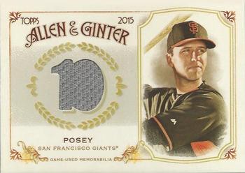 2015 Topps Allen & Ginter - Full Size Relic #FSRB-BP Buster Posey Front