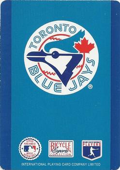 1994 Bicycle Toronto Blue Jays Playing Cards #8♠ Joe Carter Back