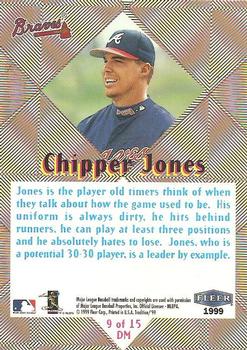 1999 Fleer Tradition - Diamond Magic #9DM Chipper Jones  Back