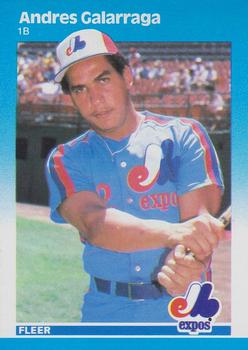 1987 Fleer #319 Andres Galarraga Front