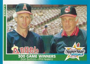 1987 Fleer #626 300 Game Winners (Don Sutton / Phil Niekro) Front